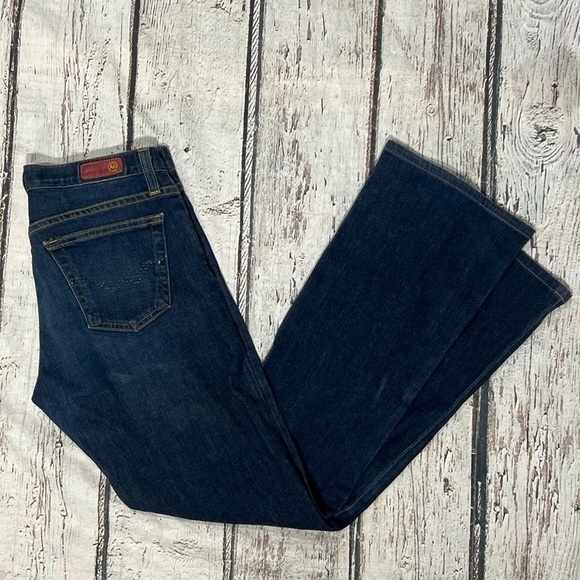 Adriano Goldschmied AG Jeans Blue Denim Boot Cut Medium Wash Pants - Picture 1 of 12
